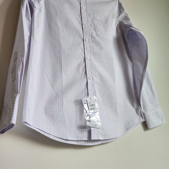 14.5 32/33 Dress Shirt White Blue Pink Checked Jos A Bank Size New Checks Mens - Picture 14 of 17